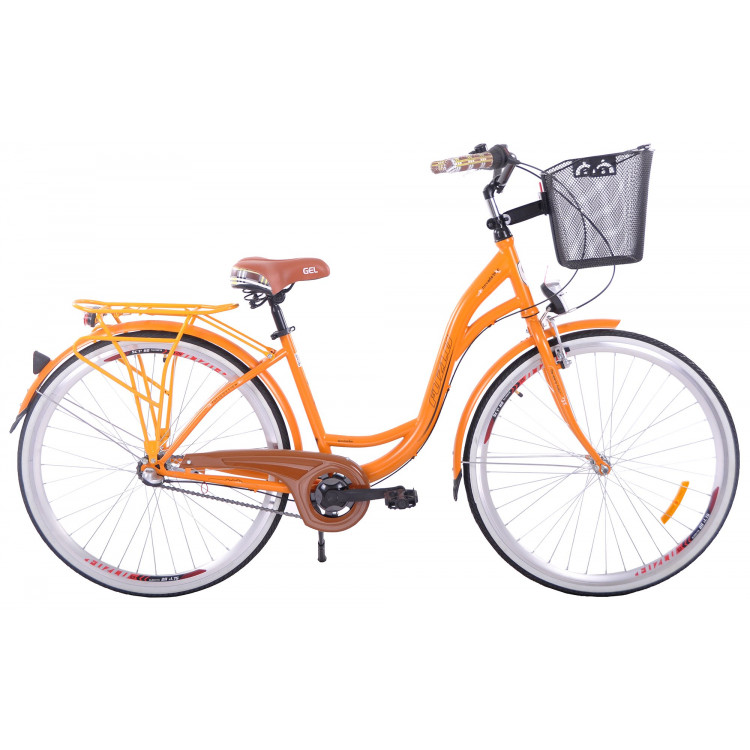 Mestský bicykel 28" Fuzlu Nevada oranžovo-matný 3s 17"